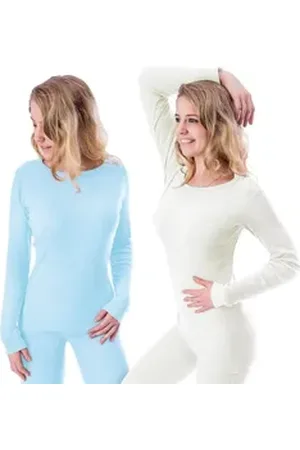 Black Snake Thermounterhemd 2 Thermo Langarmshirts für Frauen – Ideal für Ski & Outdoor im Winter (Spar-Set, 2-St) Damen Unterhemden mit Innenfleece 2er-Pack blau M