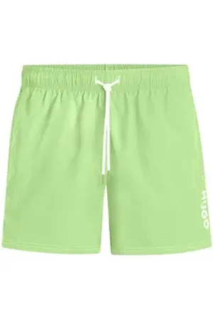 HUGO BOSS Badeshorts MAX mit großem Markenschriftzug auf dem linken Bein grün 2XL