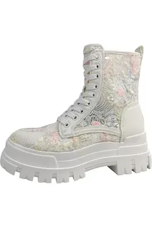 Buffalo Stiefel Schnürstiefelette weiß 41 EU