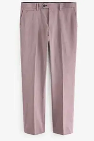 Next Anzughose Schlichte Tailored Fit Anzughose mit Besatz (1-tlg) rosa 28