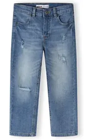 Minoti Straight-Jeans Denim-Hosen mit Reibung (3y-14y) blau 98-104cm