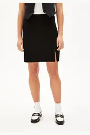 Armedangels Minirock VANJARAA Damen (1-tlg., Slim Fit) Jerseyrock aus LENZINGTM ECOVEROTM Viskose Mix schwarz XS/34