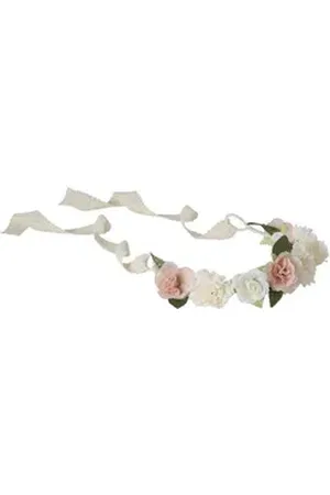 Vertbaudet Haarband Mädchen Boho-Blumenkranz weiß
