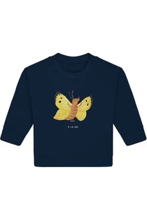 Mr. & Mrs. Panda Longpullover Schmetterling Zitronenfalter 12. - 18. Monat - French Navy - Geschenk (1-tlg) blau 12. - 18. Monat