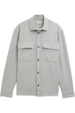 TOM TAILOR Denim Langarmhemd garment dye twill overshirt grau L