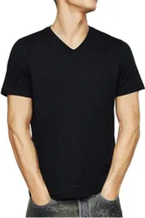Diesel T-Shirt T-CHERUBIK-NEW V-Neck schwarz