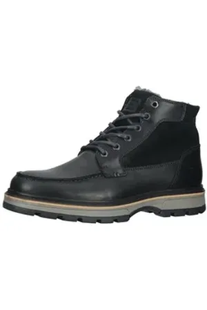 Bullboxer Stiefelette Leder/Textil Schnürstiefelette schwarz 44 EU