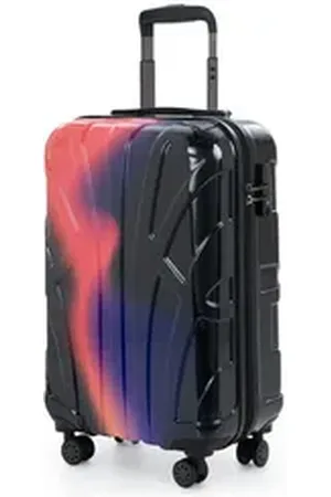 SUITLINE Handgepäckkoffer S1, 4 Rollen, Trolley 55x35x20 cm Bordgepäck Koffer Doppelrollen 34 L schwarz