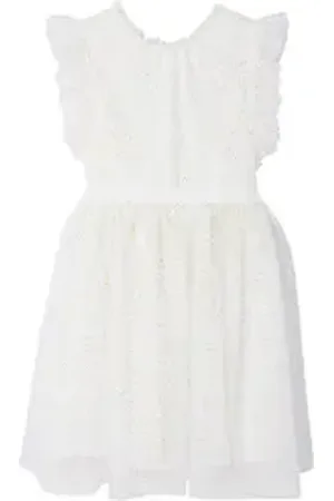 Vertbaudet Minikleid Festliches Mädchen Tüllkleid weiß 158