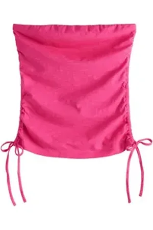 Next Bandeautop Boobtube-Top 100 % Baumwolle mit Rüschen (1-tlg) rosa M
