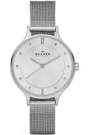Skagen Quarzuhr ANITA LILLE SKW2149, Armbanduhr, Damenuhr, Glassteine, Edelstahlarmband silberfarben