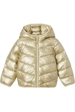 Vertbaudet Steppjacke Glänzende Mädchen Light-Steppjacke mit Kapuze gelb 110