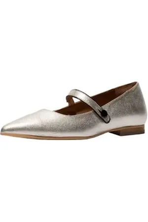 Fly London Ballerinas Leder Riemchenballerina silberfarben 40 EU