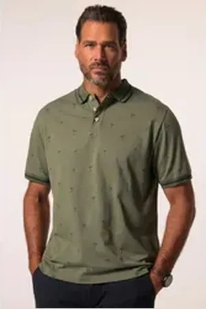 JP 1880 Poloshirt Poloshirt Halbarm Alloverprint bis 8 XL grün L