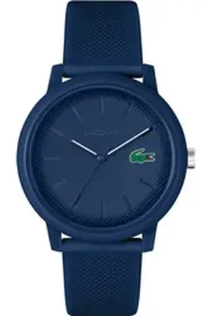Lacoste Quarzuhr .12.12 2011172, Armbanduhr, Herrenuhr, Mineralglas, Silikonarmband blau