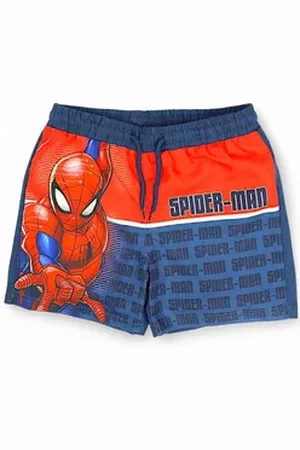SPIDERMAN Badeshorts Marvel Schwimmhose - Jungen Badeshorts Gr. 110 - 140 cm blau|bunt 122-128 cm