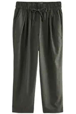 Next Palazzohose Premium Hose mit weitem Bein und hohem Wollanteil (1-tlg) grün 25,5