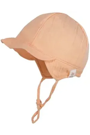 maximo Schirmmütze GOTS BABY GIRL-Schildmütze Musselinstoff, Bindeband, Musselin orange 39