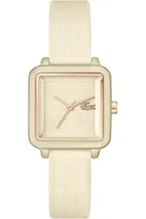 Lacoste Quarzuhr .12.12 FLOW 2001385, Armbanduhr, Damenuhr, analog, Silikonarmband goldfarben