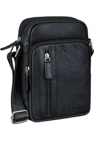 STILORD Schultertasche "Amadeo" Elegante Umhängetasche Herren Klein Leder 8,3 Zoll Tablet schwarz