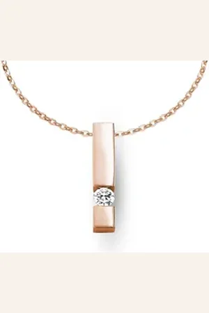adam & eve Goldkette Halskette 585/- mit 0.10ct Brillant Rotgold 0,10 ct. rot