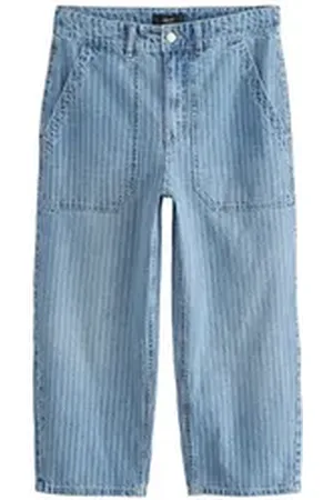 Next Caprijeans Cropped-Jeans mit weitem Bein aus 100 % Baumwolle (1-tlg) blau 28