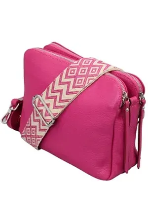 Adel Bags Schultertasche MARA Umhängetasche für Damen, Schultertasche aus Echtleder, hergestellt in Italien, mit 2 Riemen