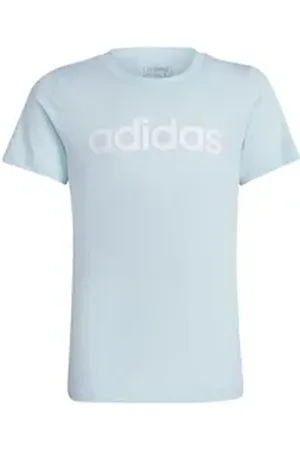 adidas Performance T-Shirt Mädchen T-Shirt Essentials Linear Logo Cotton blau 140