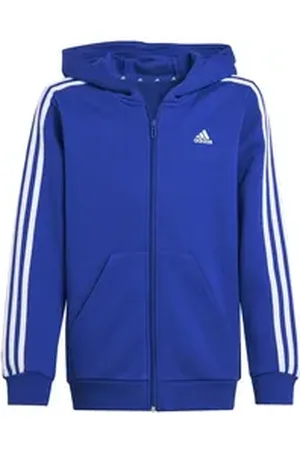 adidas Performance Sweatjacke Kinder Sweatjacke Essentials 3S Fleece FZ Hoodie blau 140