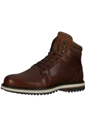 Bullboxer Stiefelette Leder/Textil Schnürstiefelette braun 41 EU