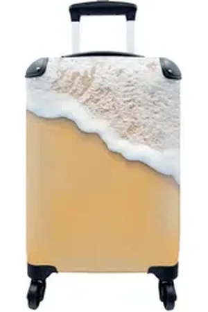 MuchoWow Handgepäckkoffer Strand - Wasser - Meer - Tropisch - Sommer, 4 Rollen, Reisetasche mit rollen, Handgepäck für Ferien, Trolley, Reisekoffer bunt