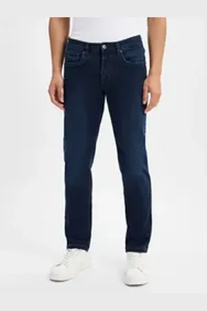 Andrew James Tapered-fit-Jeans Aiden blau 34-32