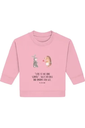 Mr. & Mrs. Panda Longpullover Hase Igel 12. - 18. Monat - Cotton Pink - Geschenk, Igel und Hase, Ti (1-tlg) rosa 12. - 18. Monat