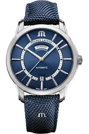 Maurice Lacroix Automatikuhr Pontos Day/Date, PT6358-SS004-431-4, Armbanduhr, Herrenuhr, Datum, Saphirglas, Swiss Made blau
