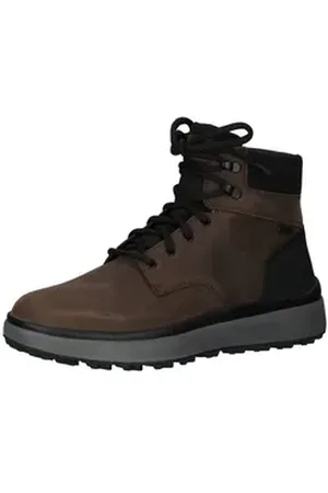 Geox Stiefelette Nubukleder/Textil Schnürstiefelette braun 42 EU