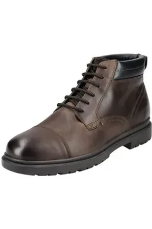 Geox Stiefelette Leder/Synthetik Schnürstiefelette braun 41 EU