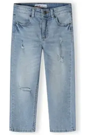 Minoti Straight-Jeans Denim-Hosen mit Reibung (3y-14y) blau 140-146cm
