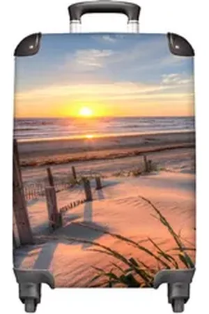 MuchoWow Handgepäckkoffer Strand - Meer - Düne - Sonnenuntergang - Landschaft, 4 Rollen, Reisetasche mit rollen, Handgepäck für Ferien, Trolley, Reisekoffer bunt