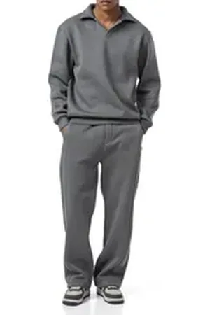 Redbridge Jogginganzug - Lässiges Sweat-Set mit Polokragen – Zweiteiler, Oversized (2-tlg) grau L