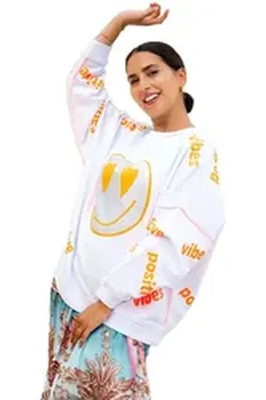 miss goodlife Sweatshirt Sweatshirt MG11456, white/neonorange S