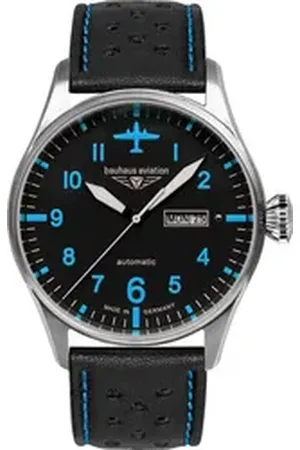 Bauhaus Automatikuhr Flight Control Automatic 2766-3, Armbanduhr, Herrenuhr, Made in Germany, Mechanische Uhr, analog, Tag schwarz