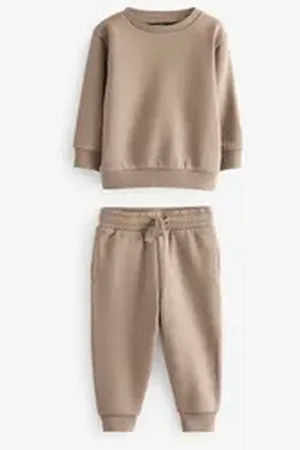 Next Sweatanzug Jersey-Sweatshirt und Jogginghose im Set (2-tlg) beige 110-116 (5-6 J.)
