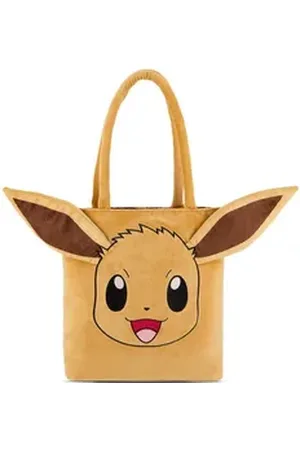 Pokemon POKÉMON Shopper Eevee Evoli, Plush Tote Bag Schultertasche braun