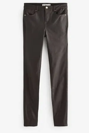 Next Skinny-fit-Jeans Beschichtete Skinny-Jeans (1-tlg) braun 43