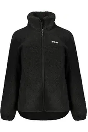 Fila Outdoorjacke Sportliche Damenjacke Schwarz mit Reißverschluss und Stickerei S