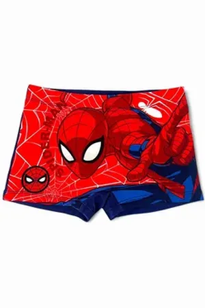 SPIDERMAN Badehose Marvel Schwimmhose - Jungen Bademode Gr. 98 - 128 cm blau 122-128 cm