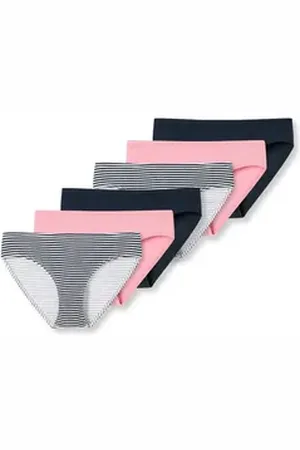 Schiesser Hüftslip 6er Pack Teens Girls 95/5 Organic Cotton (Spar-Set, 6-St) Slip - Baumwolle - Mit softem Bund, Bequemer Beinausschnitt bunt 164