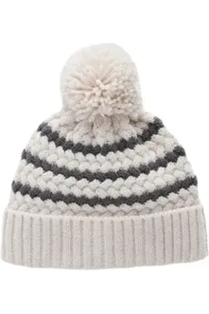 Next Bommelmütze Baby-Strickmütze mit Bommel (1-St) weiß Kopfumfang: 44 cm.