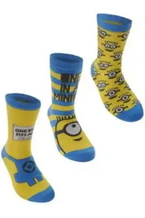 Minions Socken Despicable Me Kinder Socken 6Stuck -2Pack (Beutel) 26-31 ( 16-20 cm )