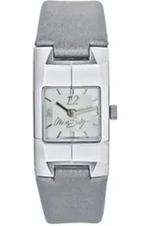 Miss Sixty Quarzuhr SDA001, Lederband, schlicht, Dornschließe, Silber